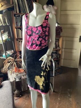 Jane Doe Collection suede and  Hot Pink Satin Lining